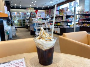 会津バスターミナル コーヒーフロート