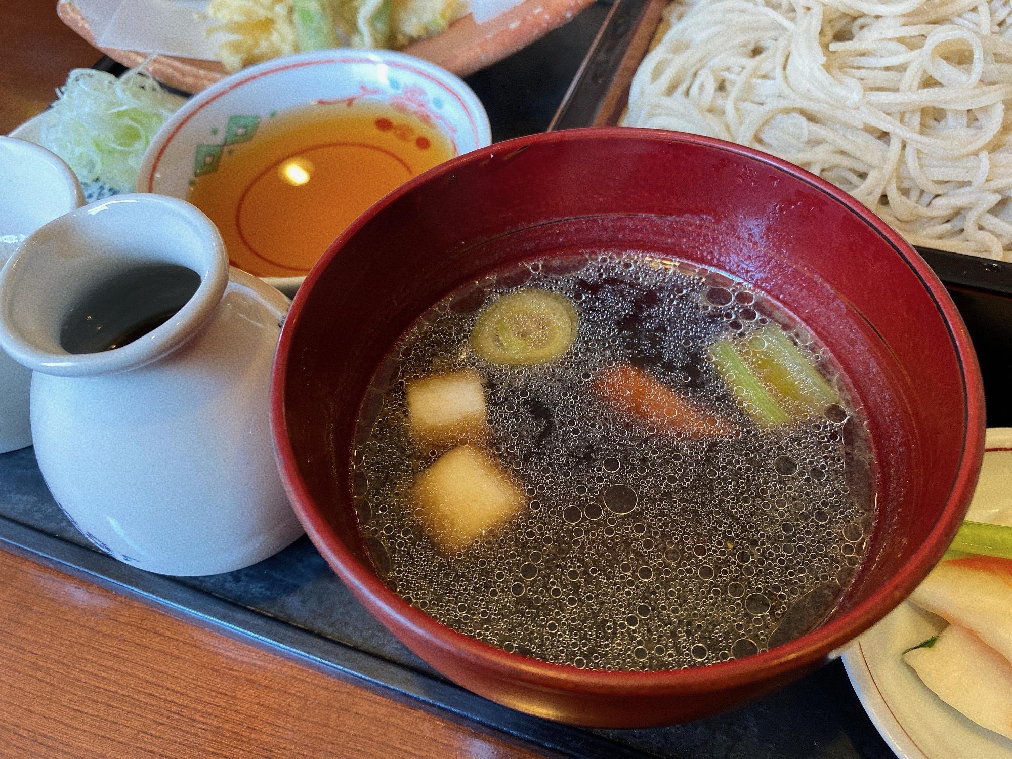 蕎房 かみしろや 天ざるそば 上撰 鴨汁
