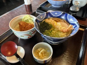 天ぷらうどん ミニタレカツ丼 01|写真|2026-10-04